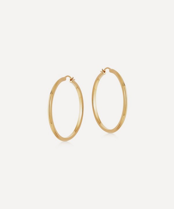 Astley Clarke - Gold Plated Vermeil Silver Large Linia Hoop Earrings image number null