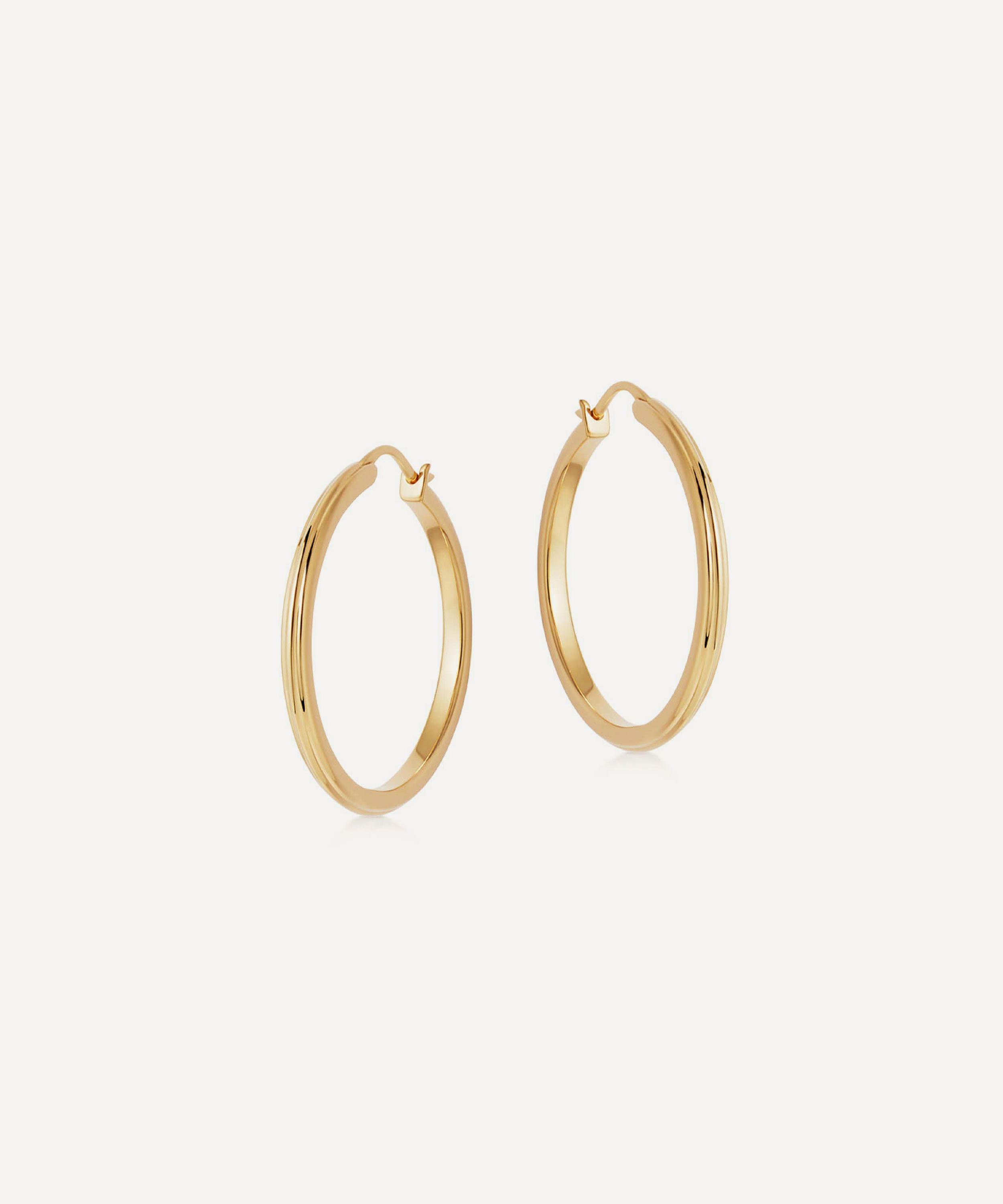 Astley Clarke - Silver Medium Linia Hoop Earrings image number 0