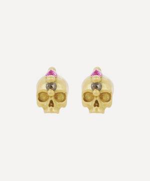18ct Gold Island of Idols Skull Earrings