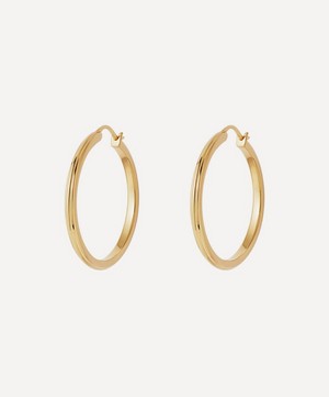 Astley Clarke - Gold Plated Vermeil Silver Medium Linia Hoop Earrings image number 0