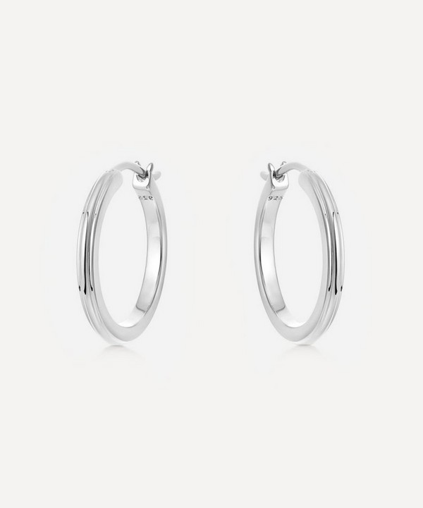 Astley Clarke - Silver Small Linia Hoop Earrings image number null
