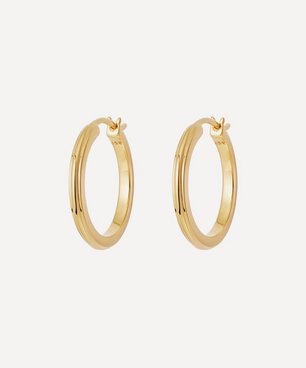 Astley Clarke - Gold Plated Vermeil Silver Small Linia Hoop Earrings image number null