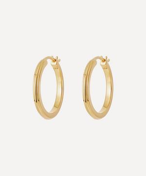 Astley Clarke - Gold Plated Vermeil Silver Small Linia Hoop Earrings image number 0