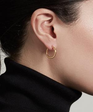 Astley Clarke - Gold Plated Vermeil Silver Small Linia Hoop Earrings image number 1