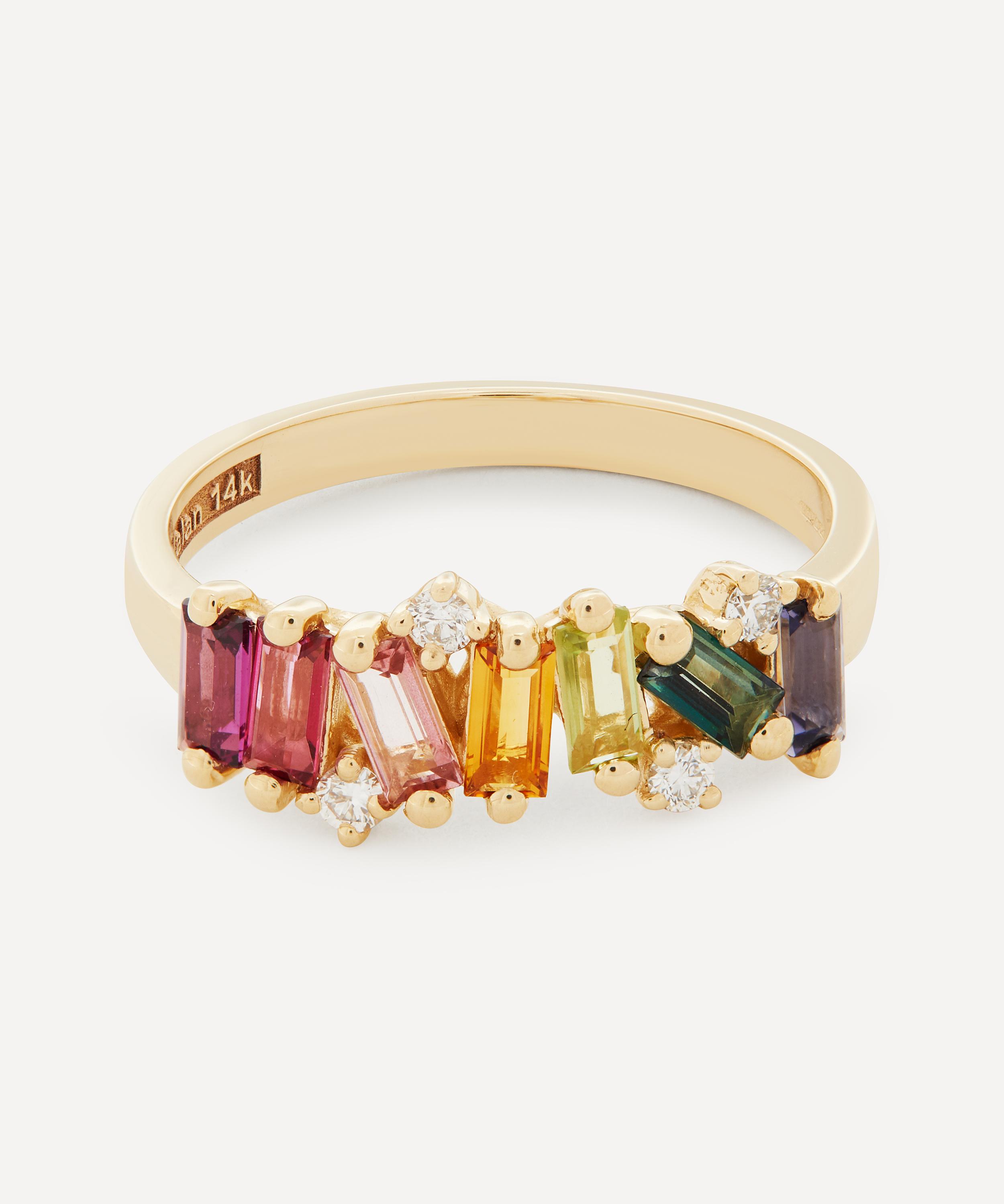 Gemstone Fireworks Ring Sterling Silver Gold – Hey Happiness