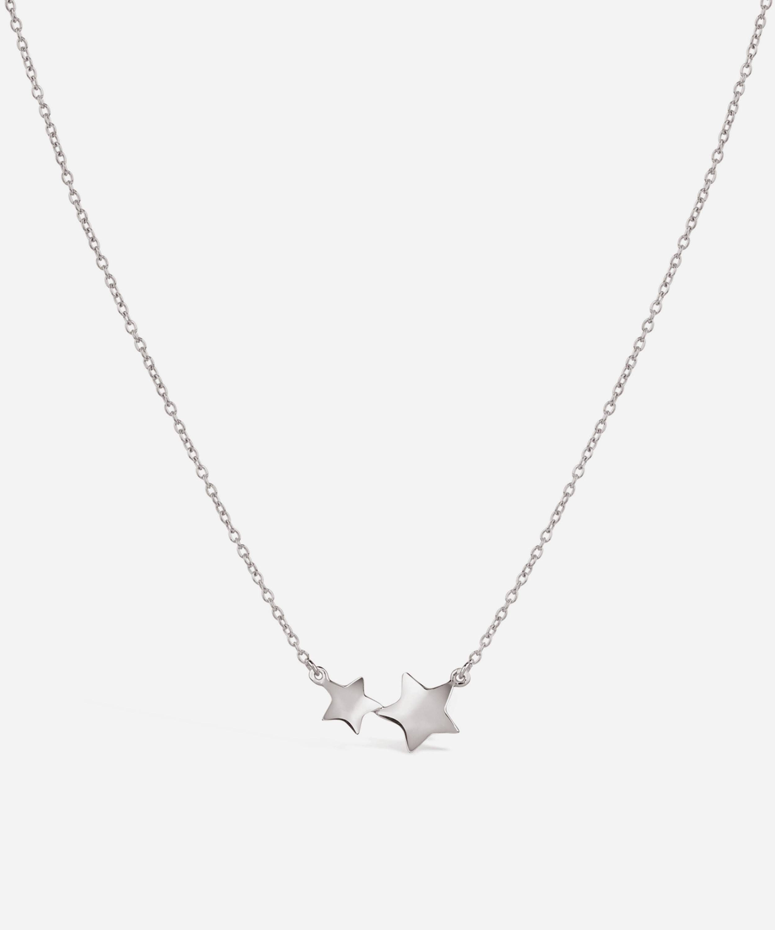 Dinny Hall - Silver Bijou Double Star Pendant Necklace image number 1