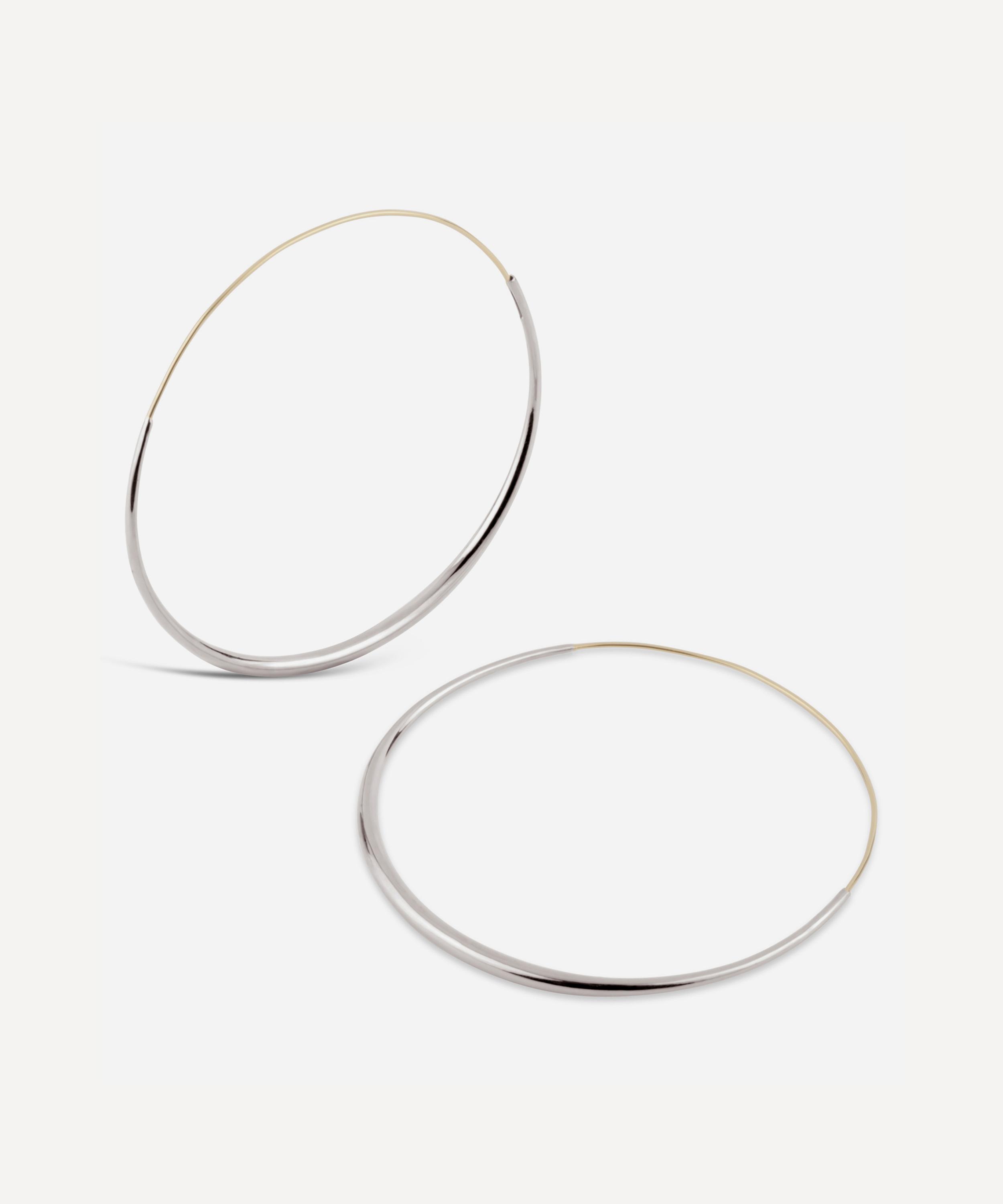 Dinny Hall - Silver Queenie Hoop Earrings image number 1