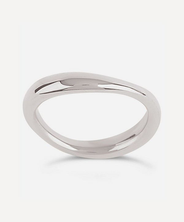 Dinny Hall - Silver Wave Stacking Ring image number null