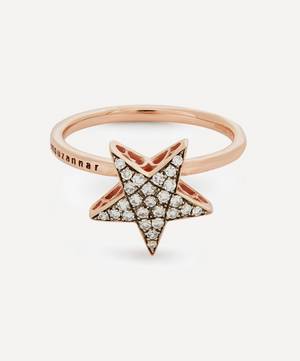 Rose Gold Istanbul Pavé Diamond Star Ring