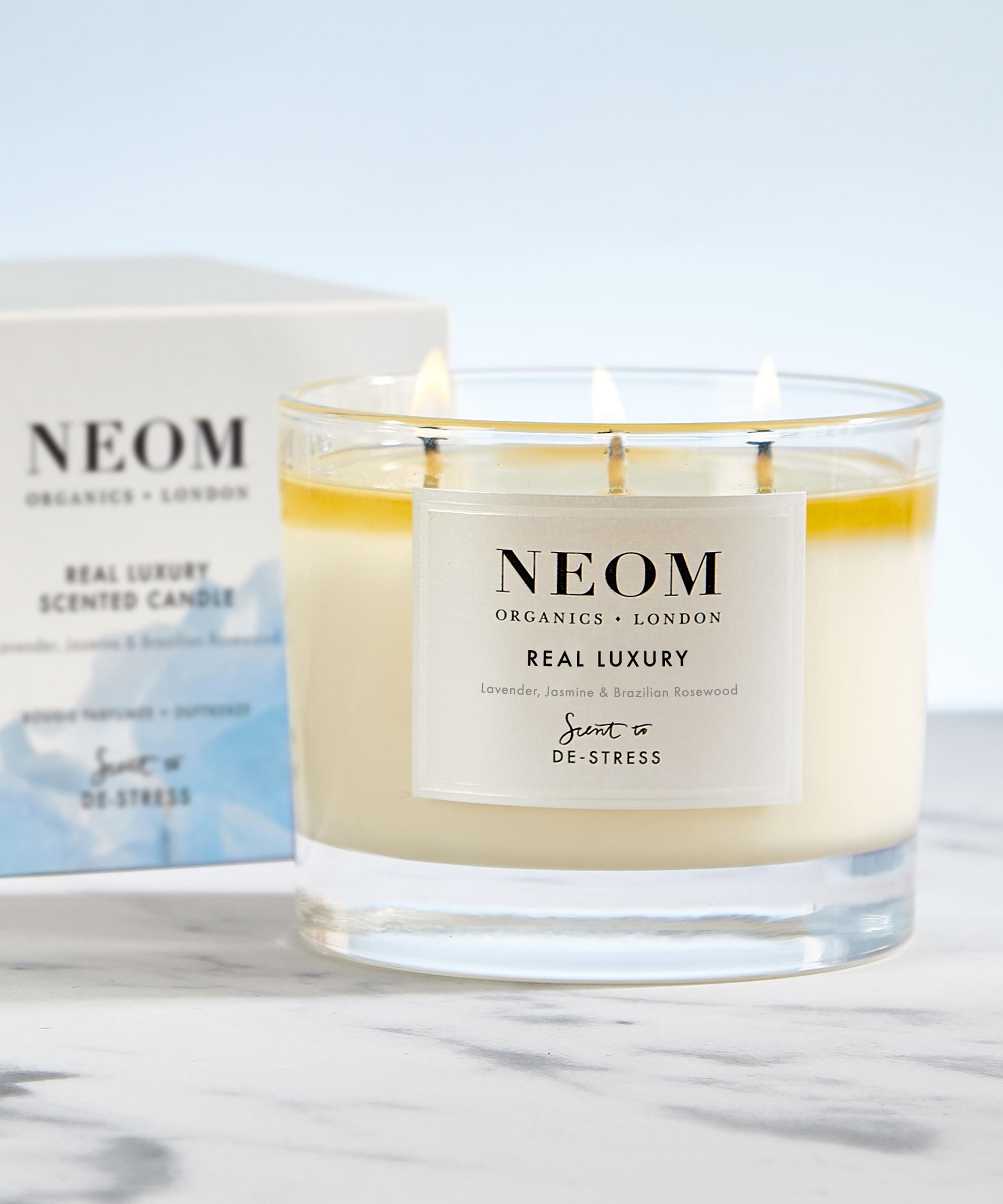 NEOM Wellbeing London - Real Luxury Three-Wick Scented Candle 420g image number 1