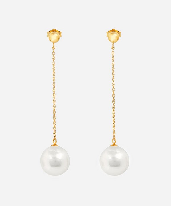 Anissa Kermiche - 14ct Gold Girl with a Pearl Drop Earrings