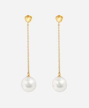 Anissa Kermiche - 14ct Gold Girl with a Pearl Drop Earrings image number 0
