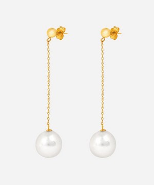 Anissa Kermiche - 14ct Gold Girl with a Pearl Drop Earrings image number 2