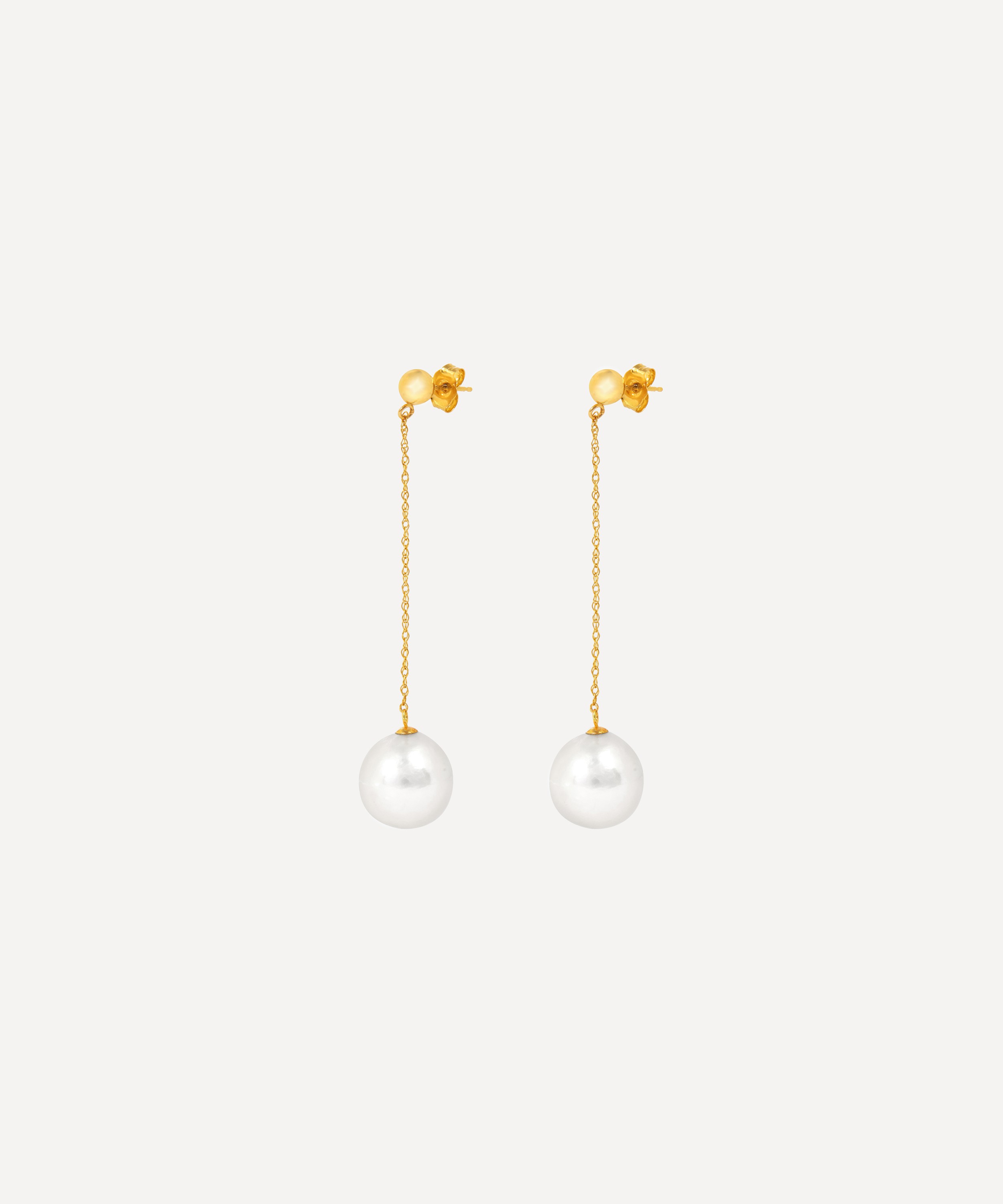 Anissa Kermiche - 14ct Gold Girl with a Pearl Drop Earrings image number 2