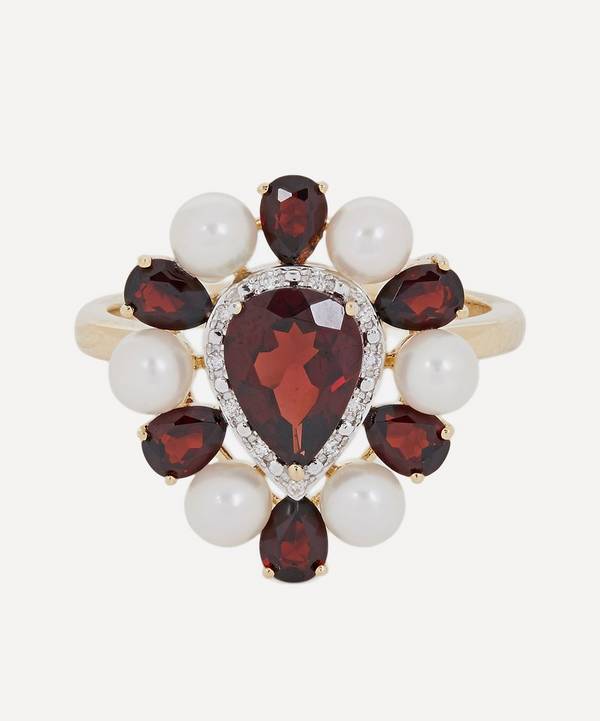 Anissa Kermiche - Gold Woman in Red Pearl and Garnet Ring image number 0