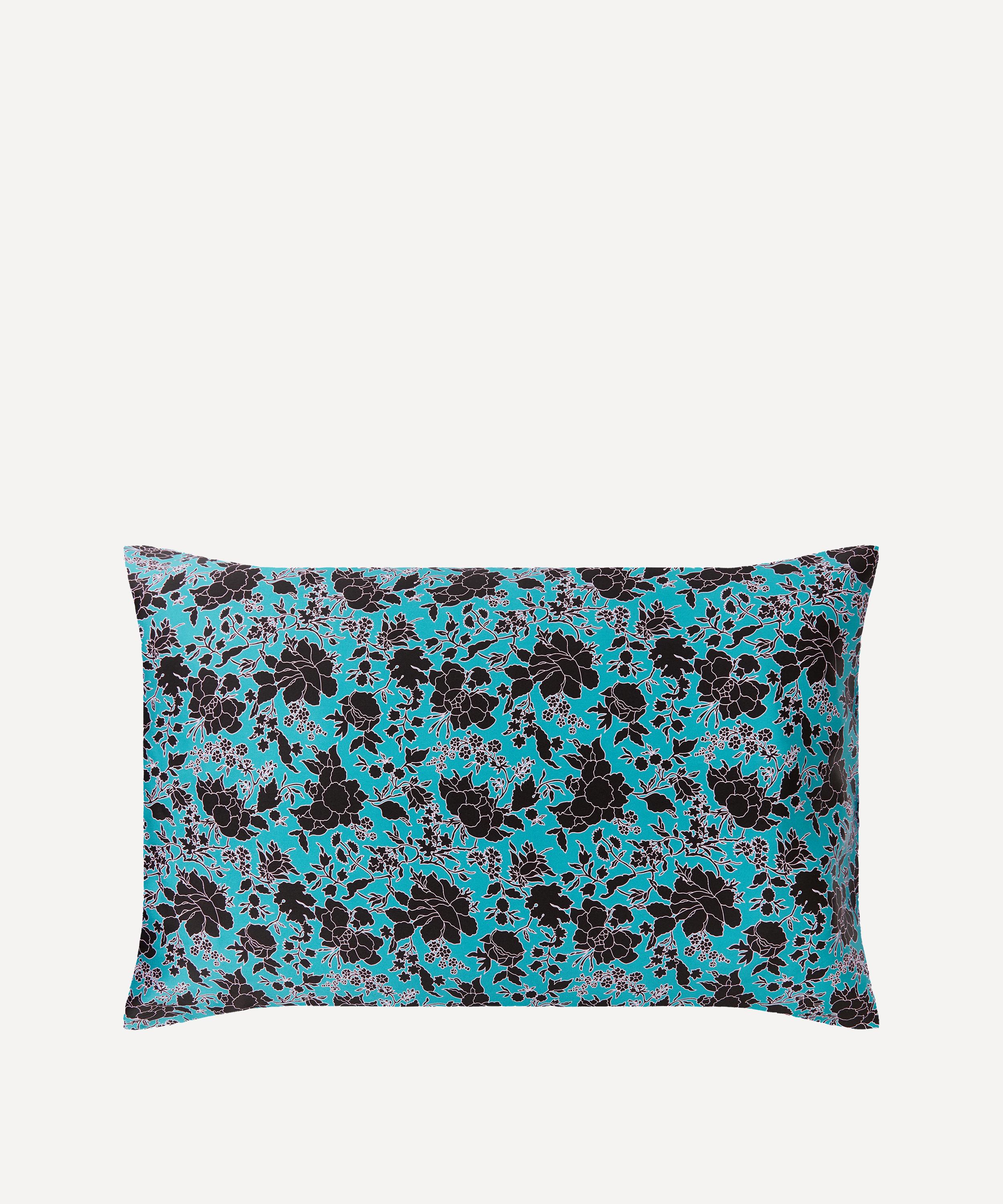 Liberty Christelle Silk Satin Pillowcases Set Of Two In Teal