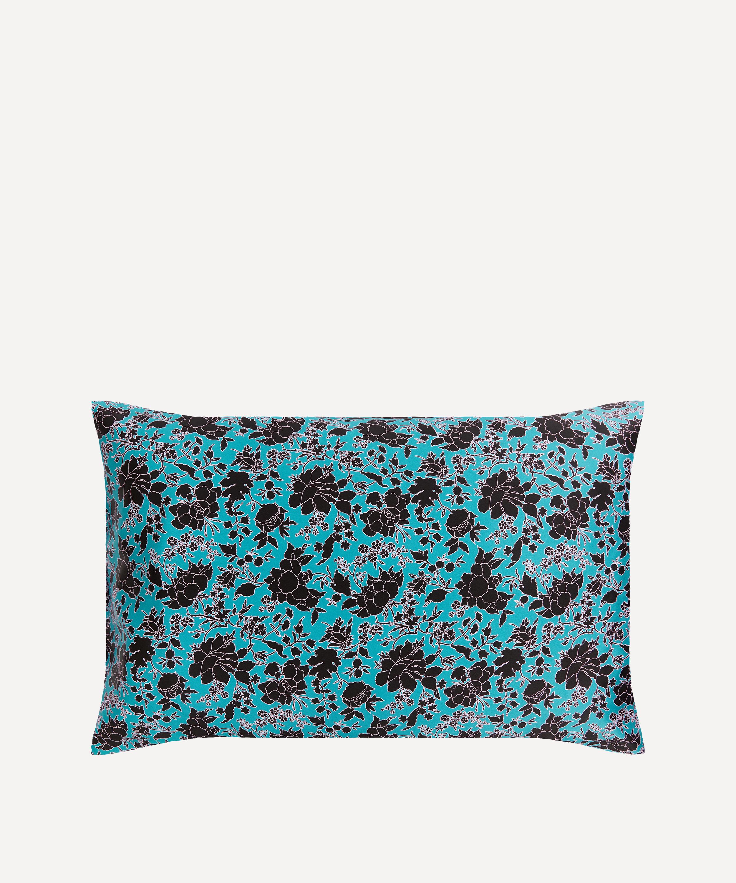 Liberty Christelle Silk Satin Pillowcases Set Of Two In Teal