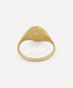 Seb Brown - 9ct Gold Happy Face Signet Ring image number 3