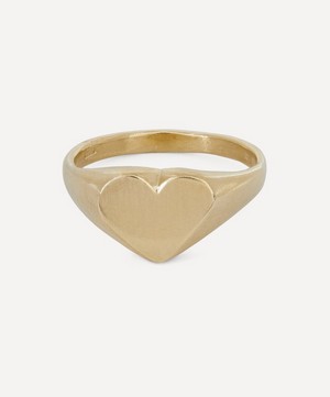 Seb Brown - 9ct Gold Heart Signet Ring image number 0