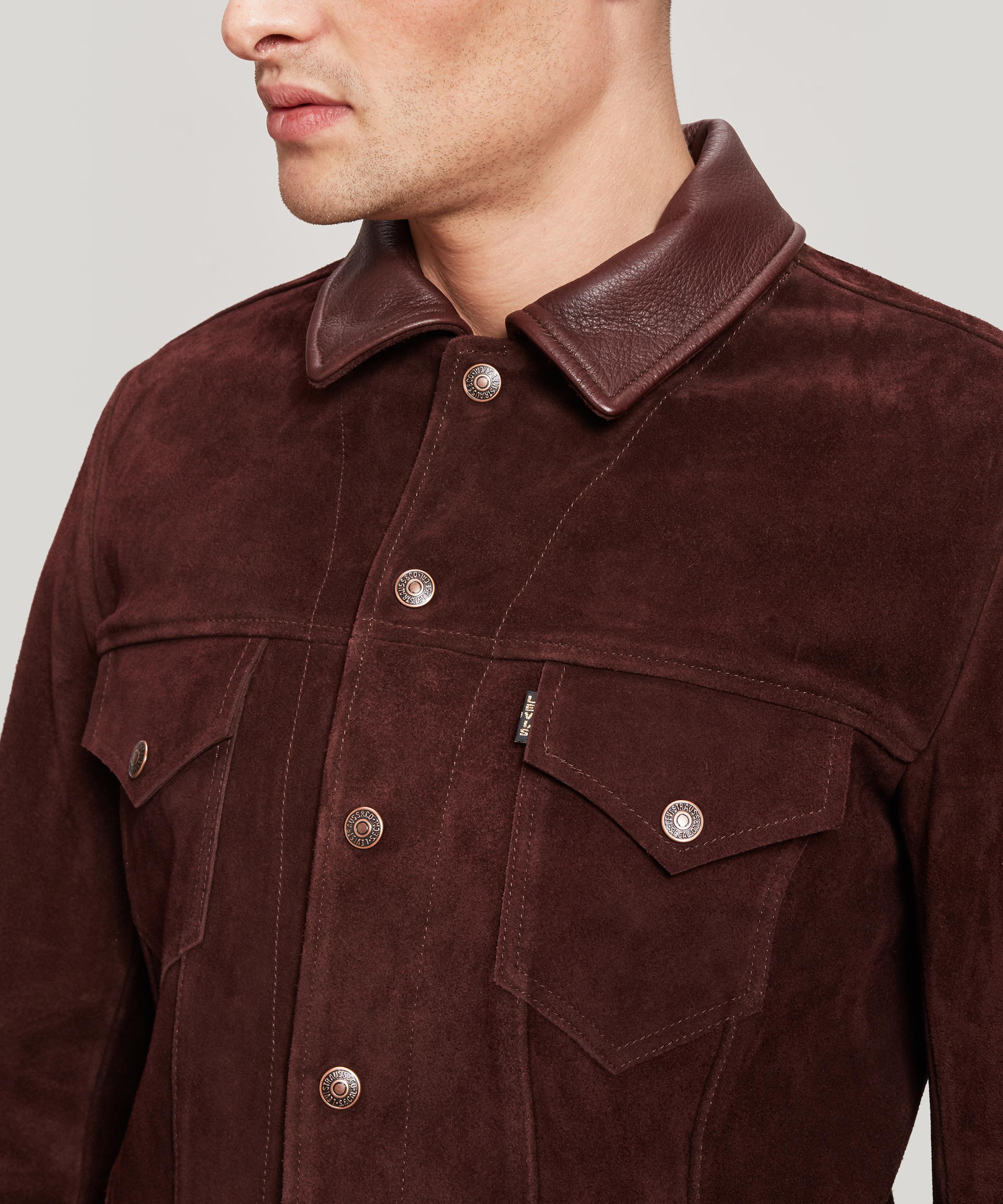 levis suede trucker