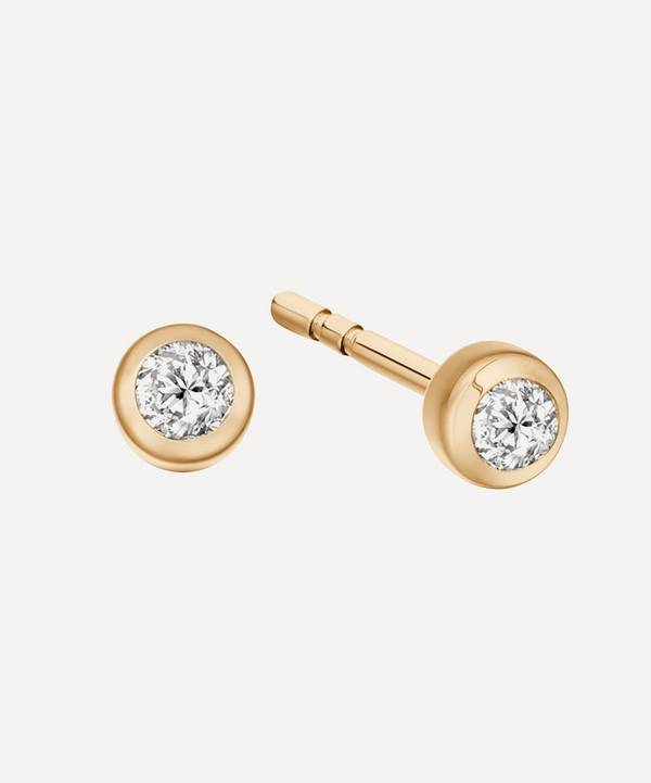 Astley Clarke - Gold Mini Icon Nova Diamond Stud Earrings image number 0
