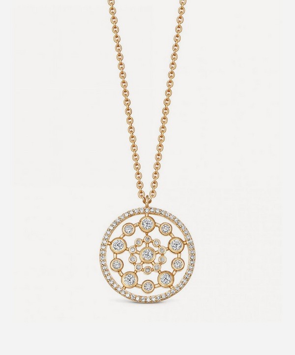 Astley Clarke - Gold Medium Icon Nova Diamond Pendant Necklace image number null