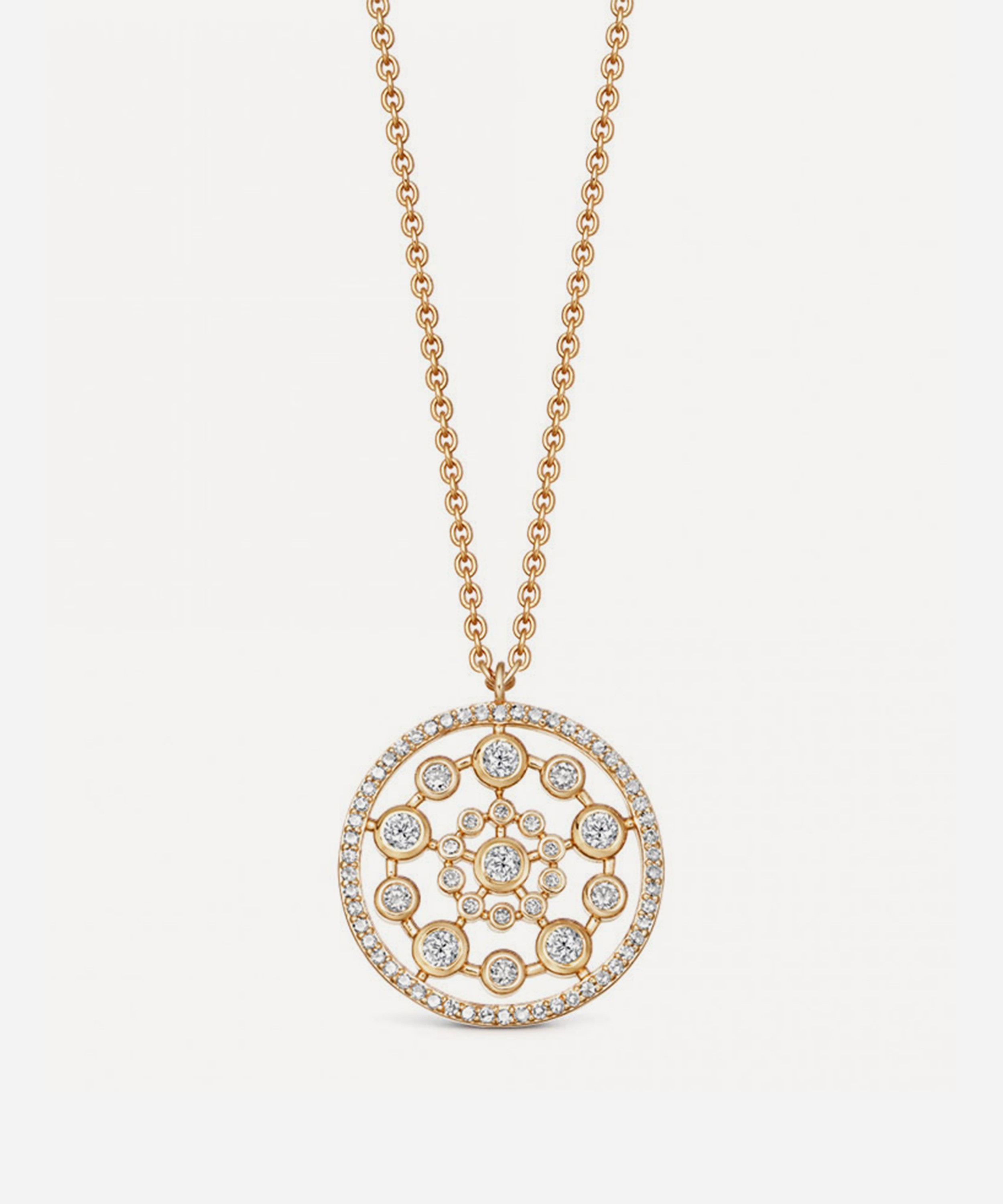Astley Clarke - Gold Medium Icon Nova Diamond Pendant Necklace image number 0