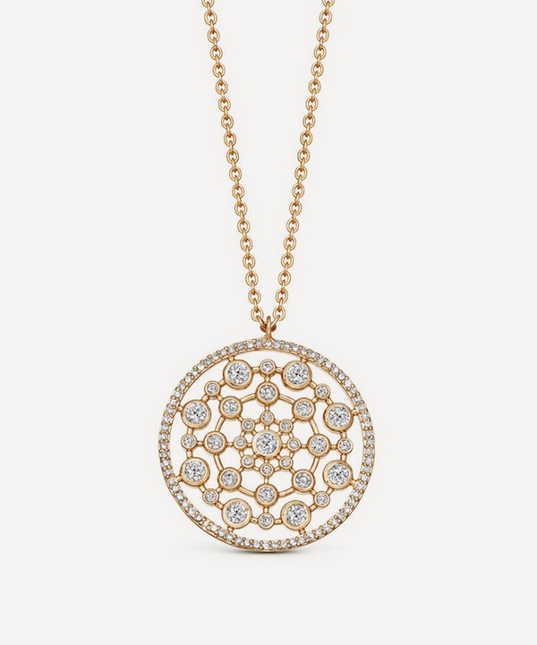 Astley Clarke - Gold Large Icon Nova Diamond Pendant Necklace image number null