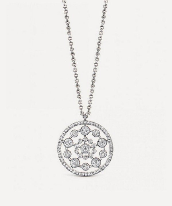 Astley Clarke - White Gold Medium Icon Nova Diamond Pendant Necklace image number null