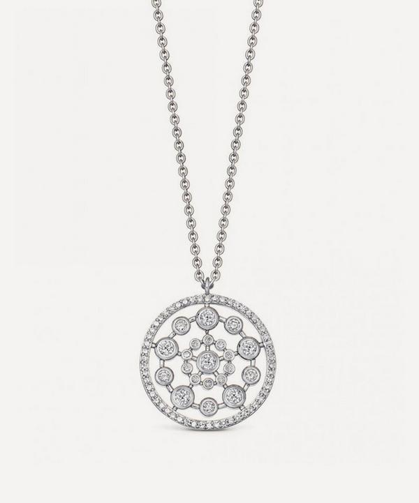 Astley Clarke - White Gold Medium Icon Nova Diamond Pendant Necklace image number null