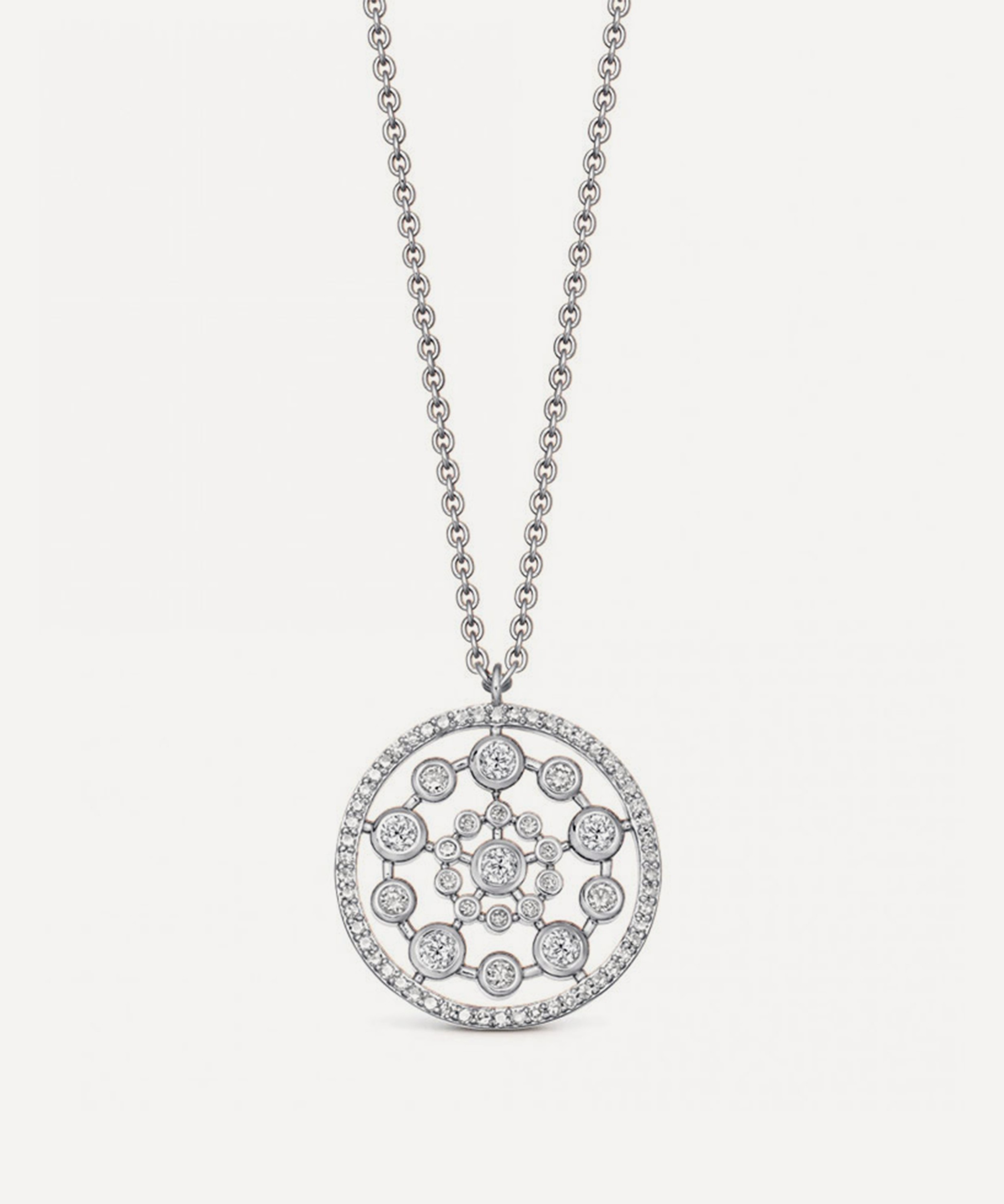 Astley Clarke - White Gold Medium Icon Nova Diamond Pendant Necklace image number 0