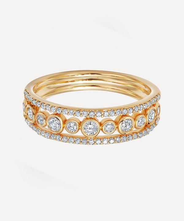 Astley Clarke - 14ct Gold Triple Icon Nova Diamond Ring
