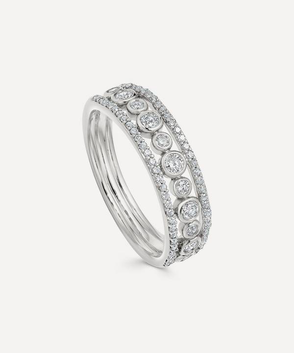 Astley Clarke - 14ct White Gold Triple Icon Nova Diamond Ring image number 0