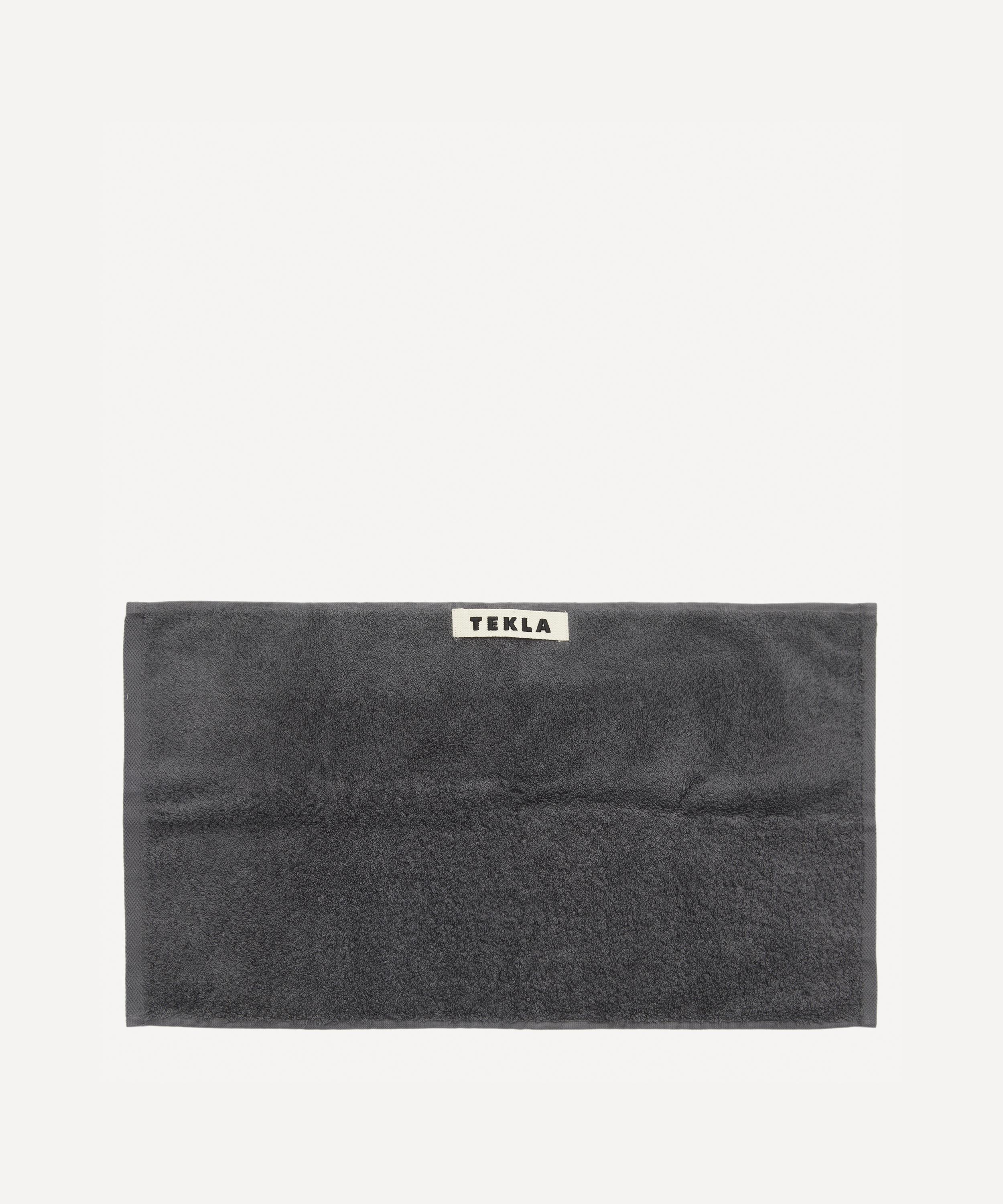 Tekla - Organic Cotton Washcloth in Charcoal Grey image number 0
