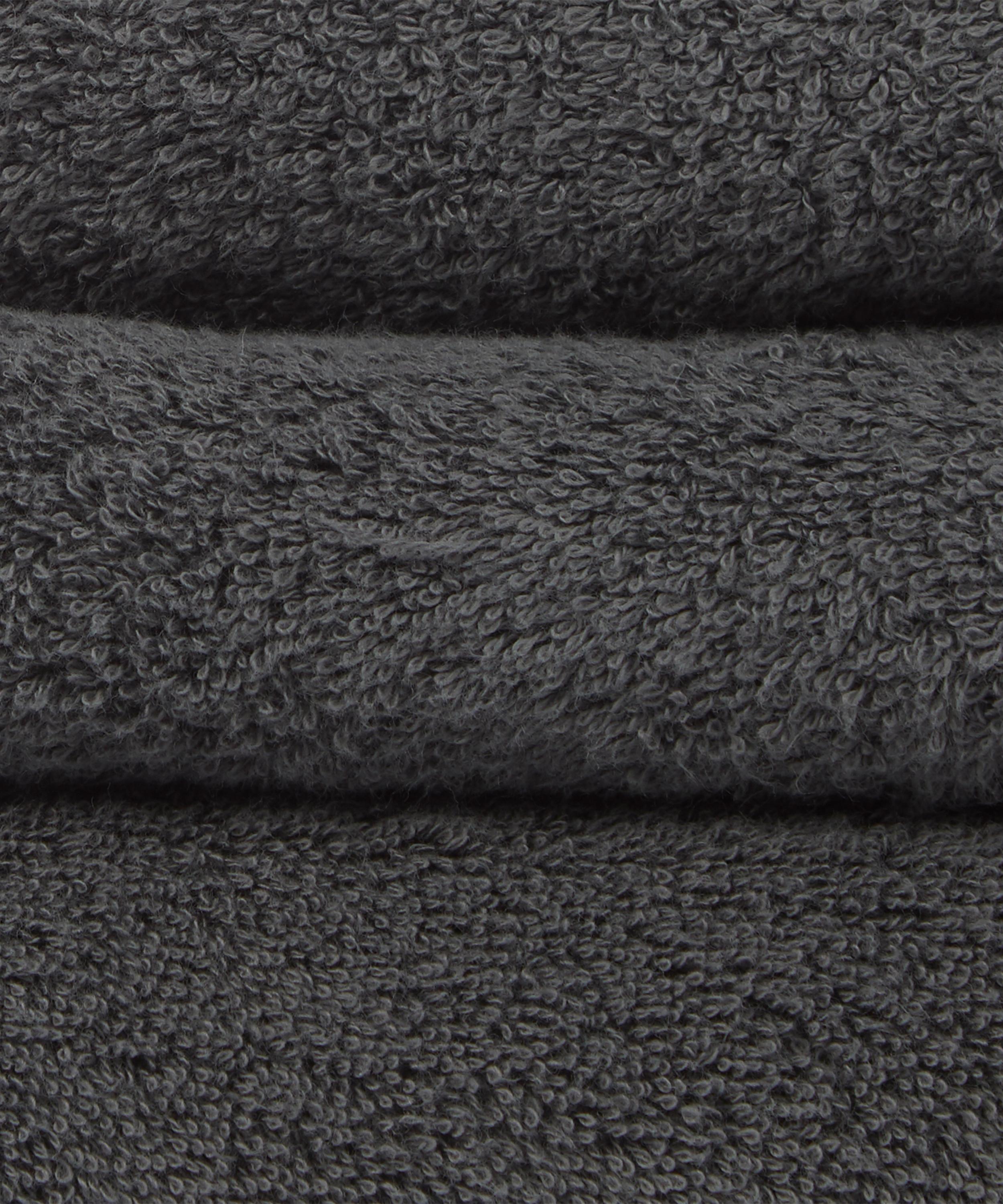 Tekla - Organic Cotton Hand Towel in Charcoal Grey image number 3