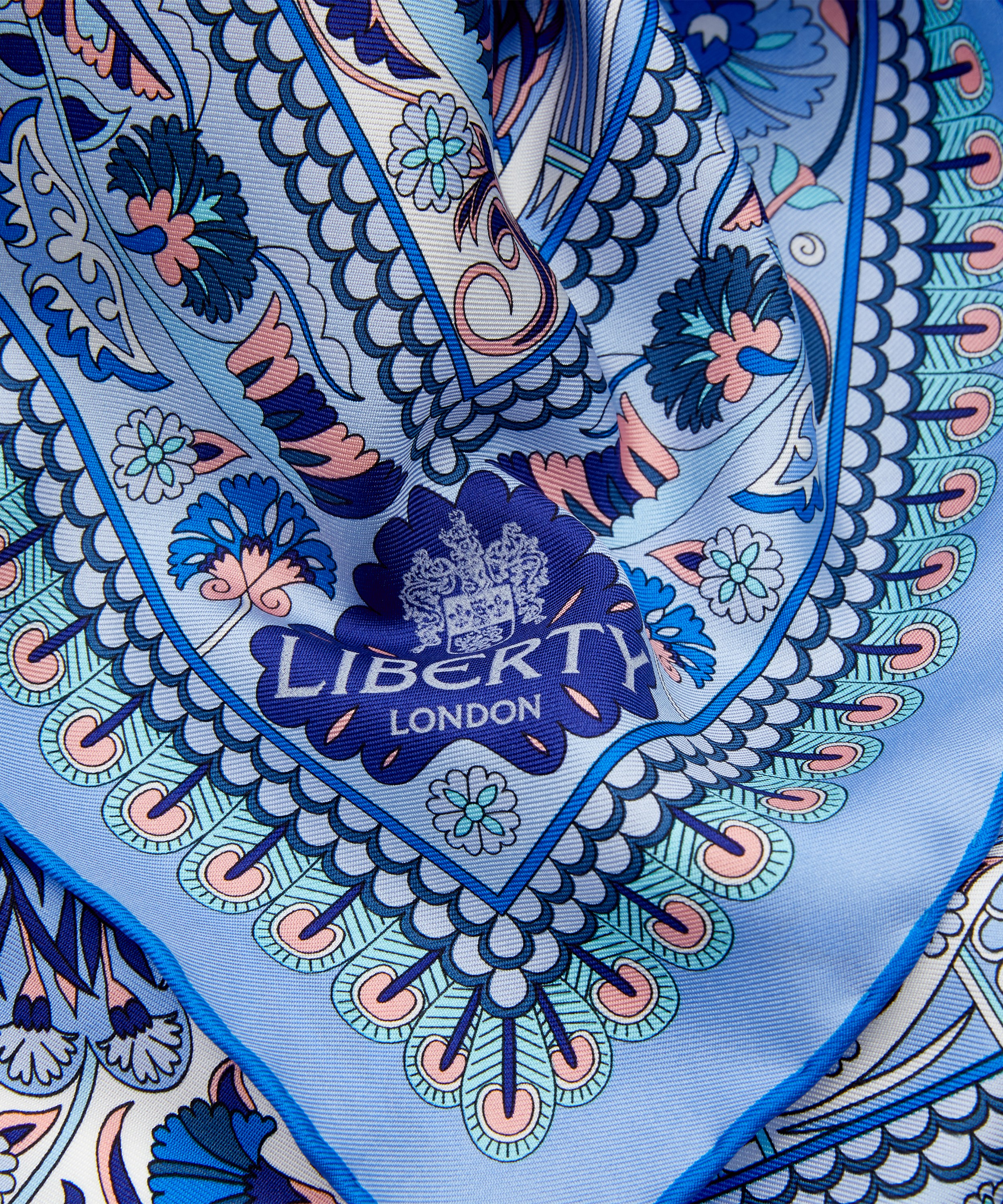 Liberty - Peacock Garden 70 x 70cm Silk Twill Scarf image number 3