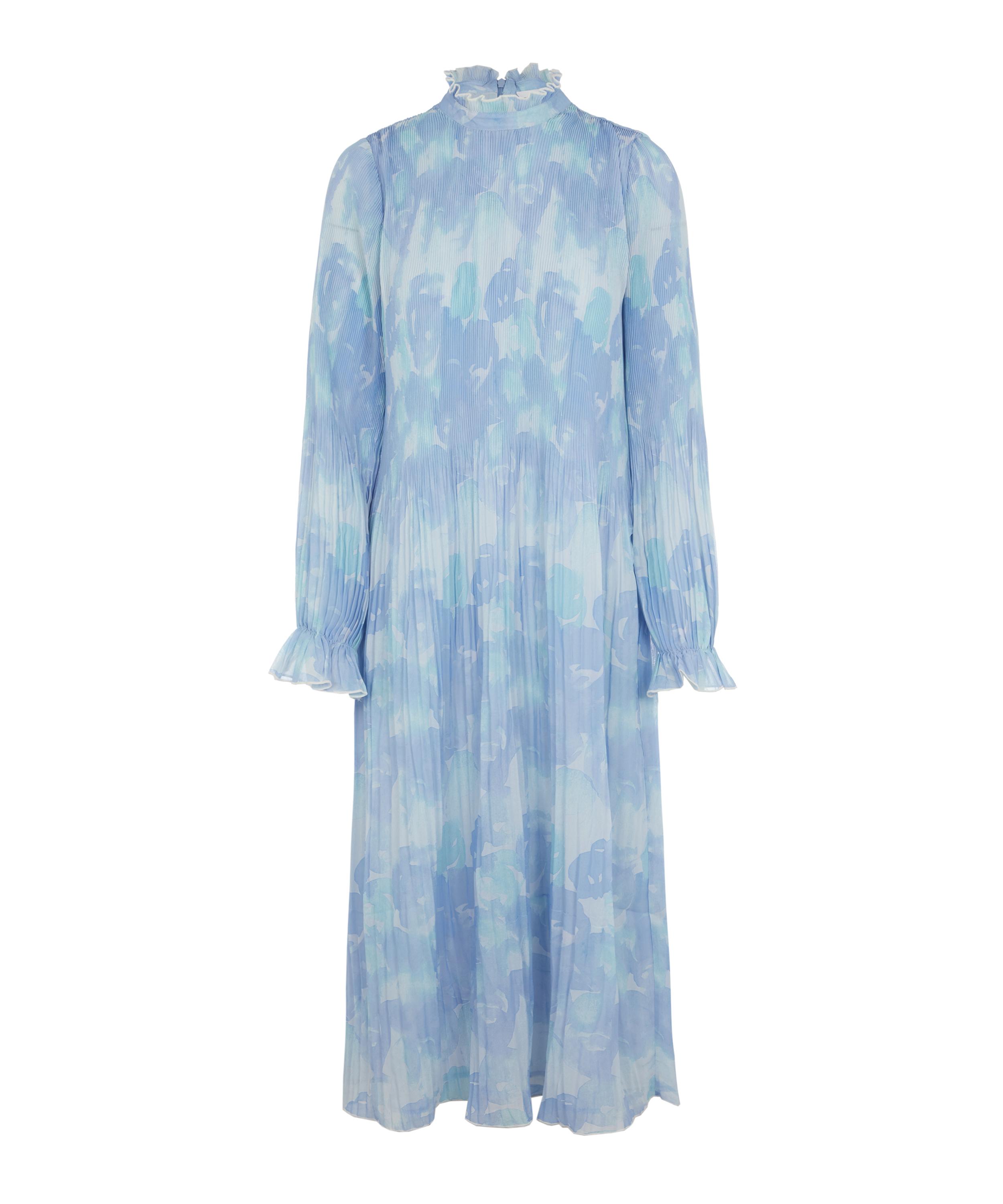 ganni pleated satin kjole