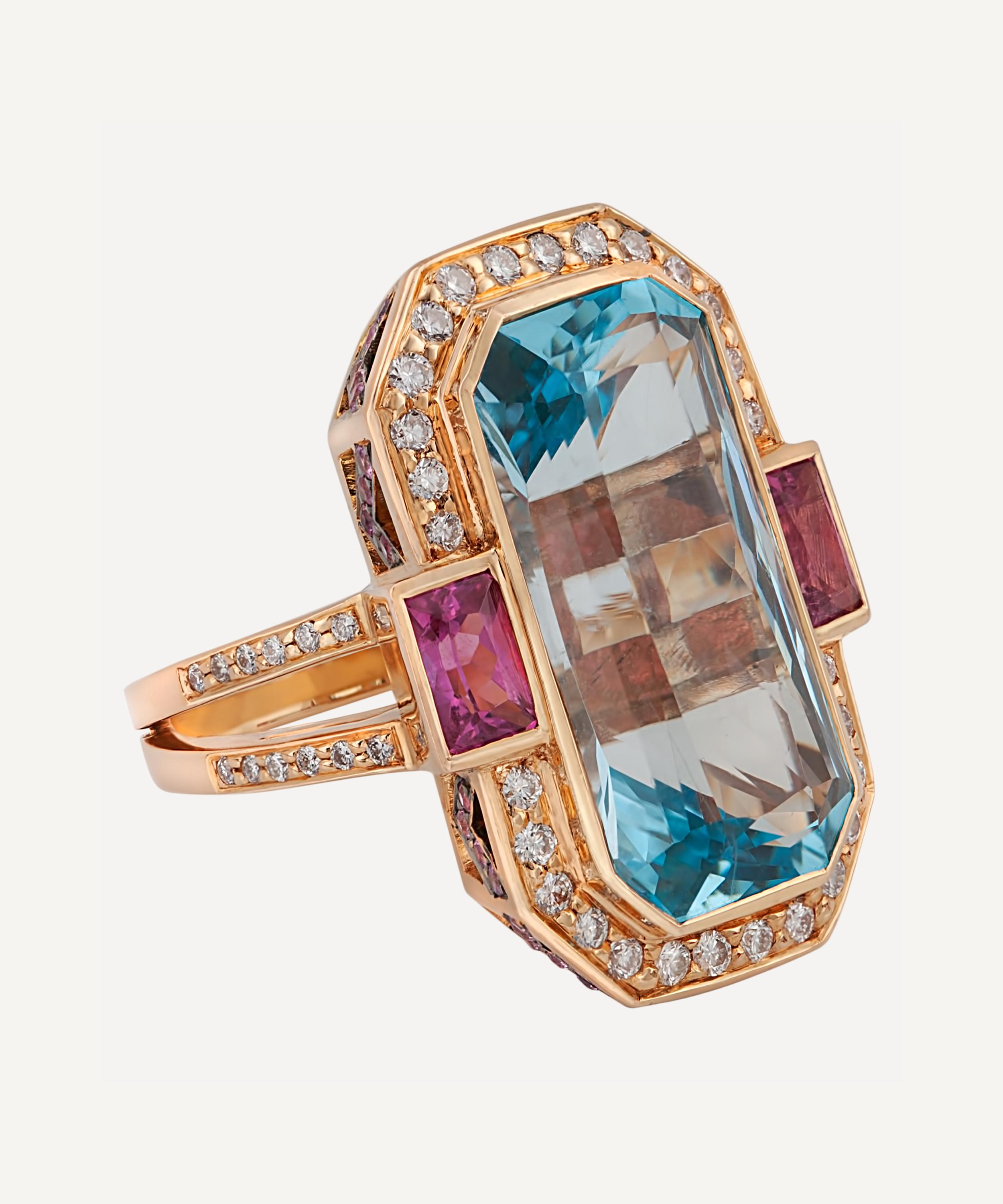 Kojis - Gold Multi-Stone Dress Ring image number 2