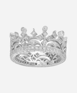 Kojis - Platinum Diamond Crown Ring image number 0