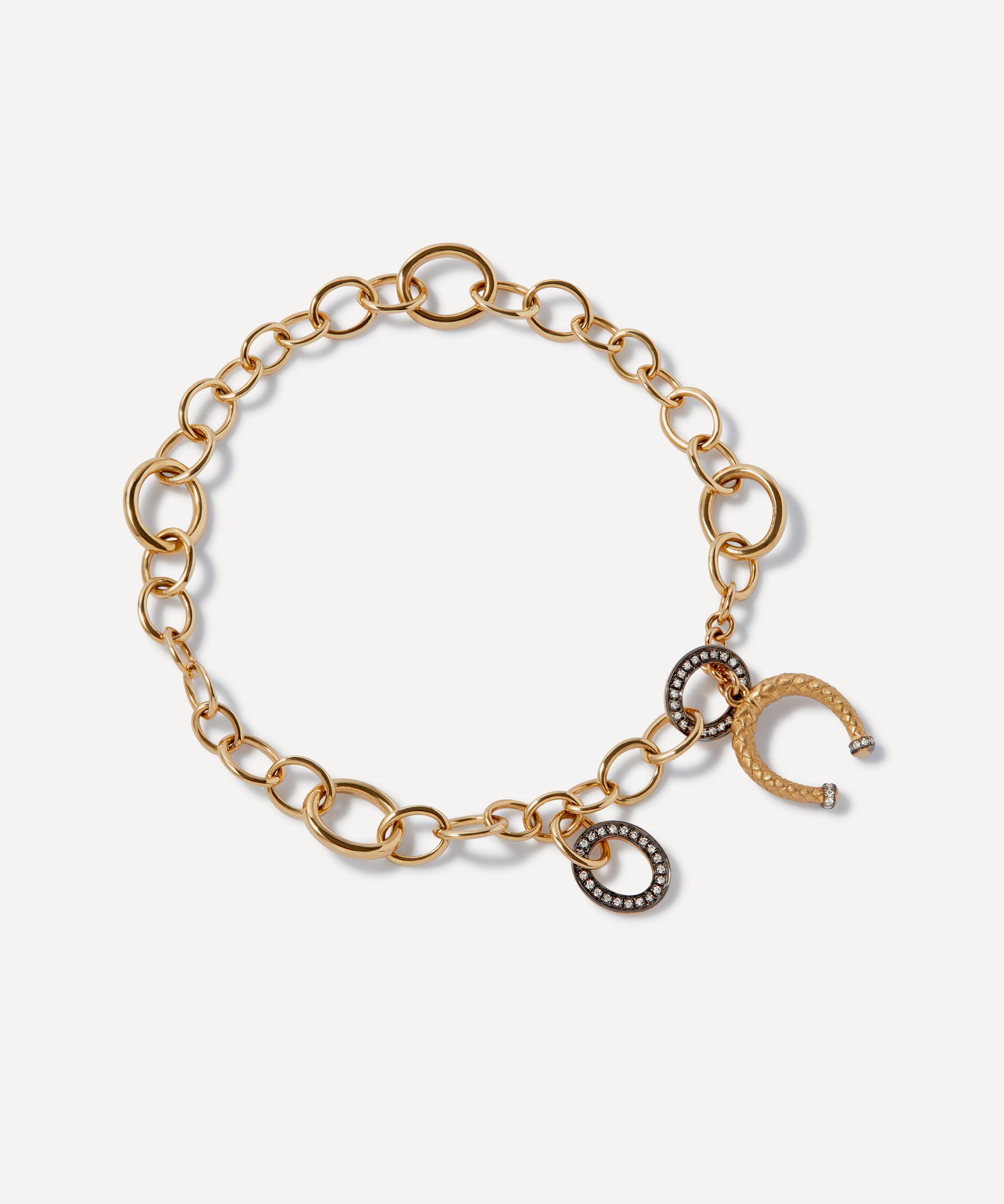 Annoushka - x The Vampire's Wife 18ct Gold Diamond Charm Bracelet