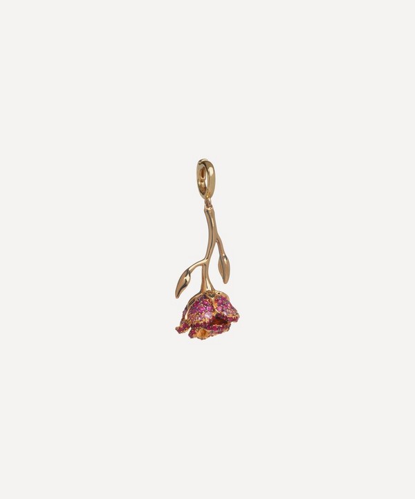 Annoushka - x The Vampire's Wife 18ct Gold 'The Wild Rose' Pink Sapphire Charm image number null