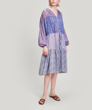 Liberty - Mixed Print Cotton Chiffon Midi Dress image number 0