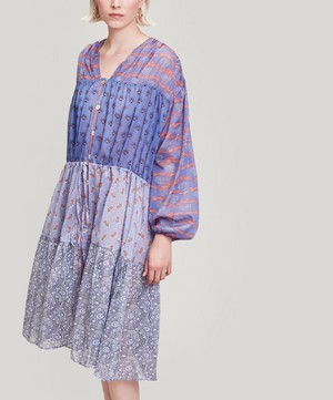 Liberty - Mixed Print Cotton Chiffon Midi Dress image number 1