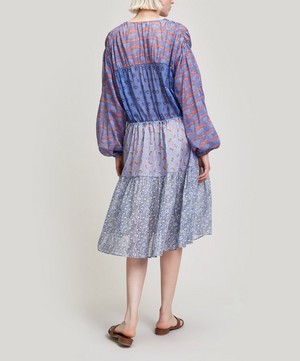 Liberty - Mixed Print Cotton Chiffon Midi Dress image number 3
