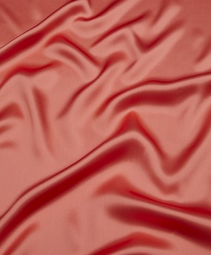 Liberty Fabrics - Coral Plain Silk Satin image number 3