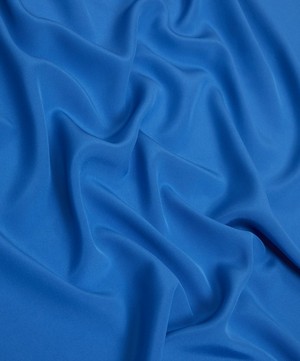 Liberty Fabrics - Peacock Blue Plain Silk Crepe de Chine image number 3