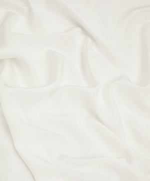 Liberty Fabrics - Ice White Plain Silk Crepe de Chine image number 3