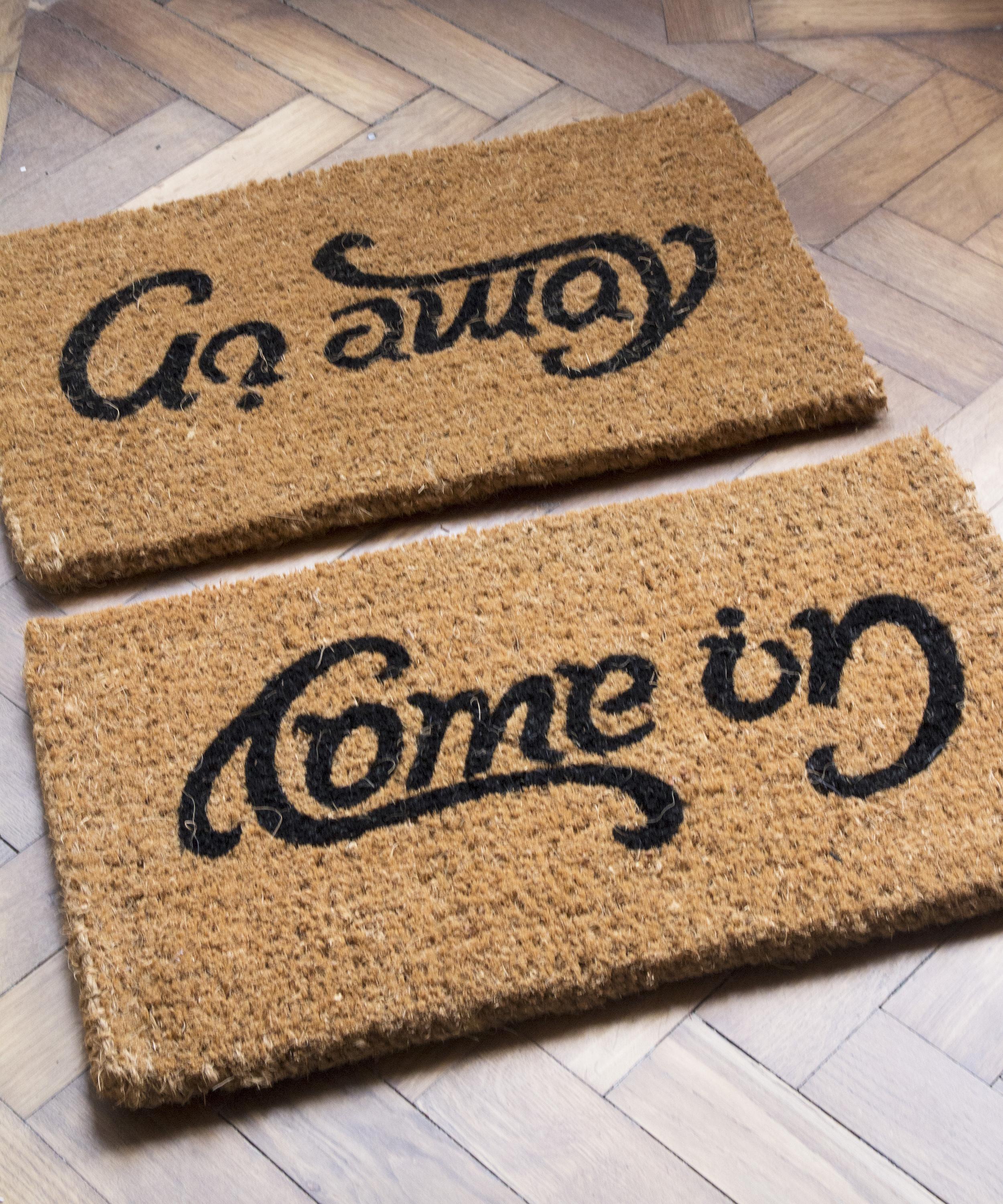 Featured image of post Come In Go Away Door Mat : Check out our come in go away doormat selection for the very best in unique or custom, handmade pieces from our home &amp; living shops.