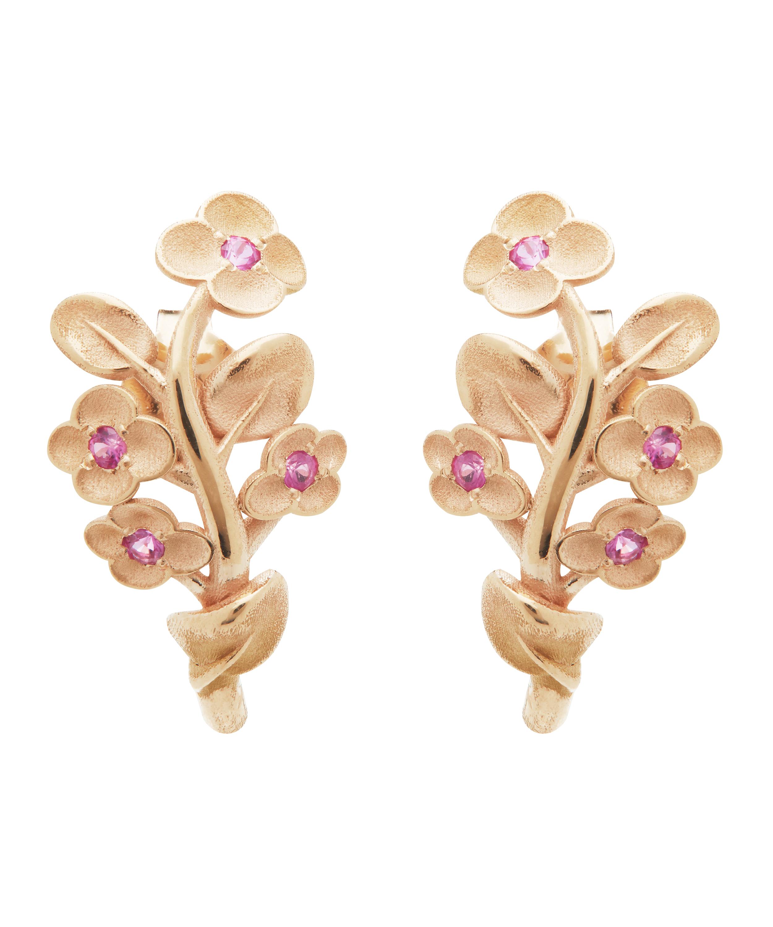 Liberty London Bouquet Stud Earrings In Pink