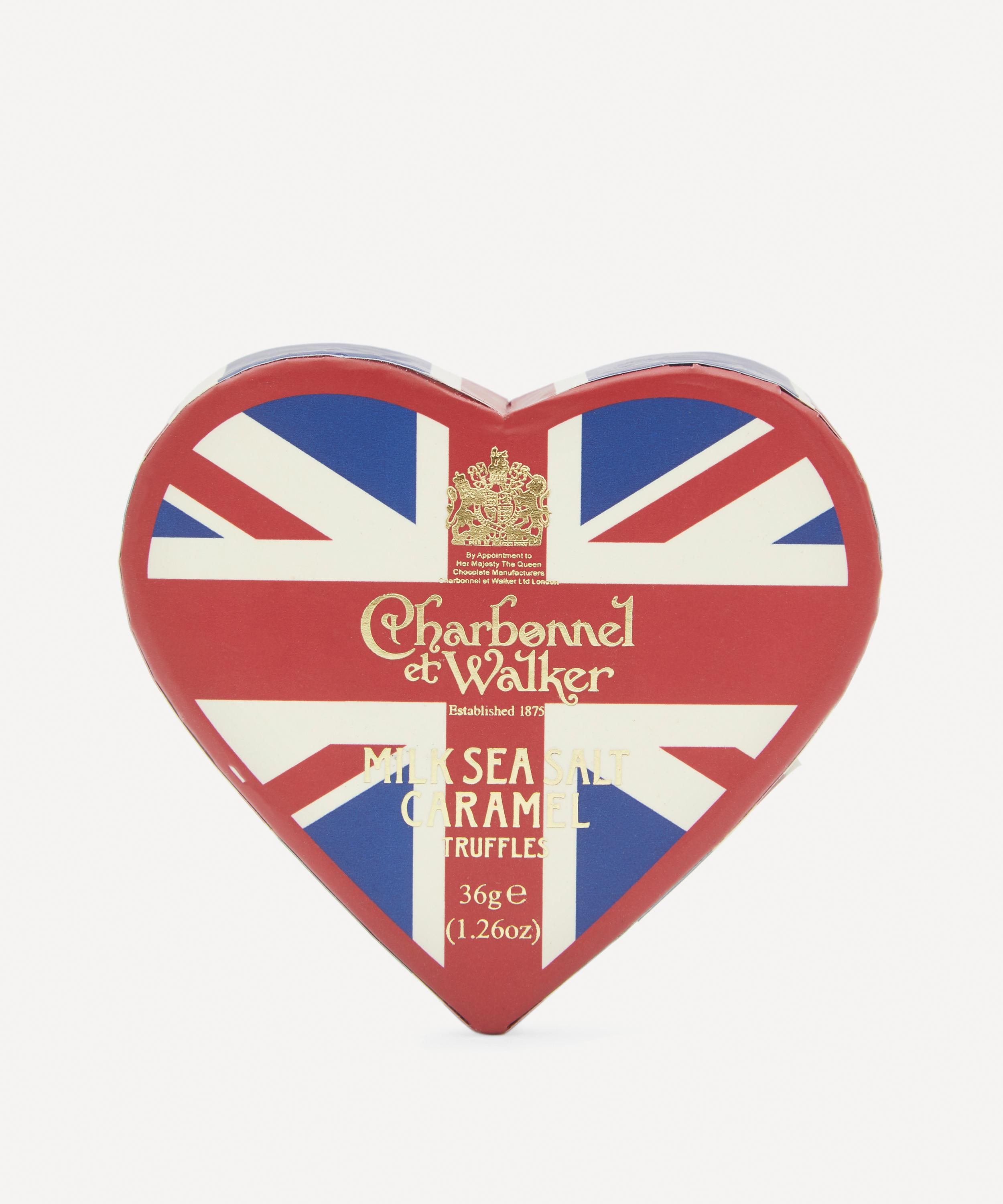 Charbonnel et Walker - Union Jack Heart Milk Sea Salt Caramel Truffles 36g image number 0